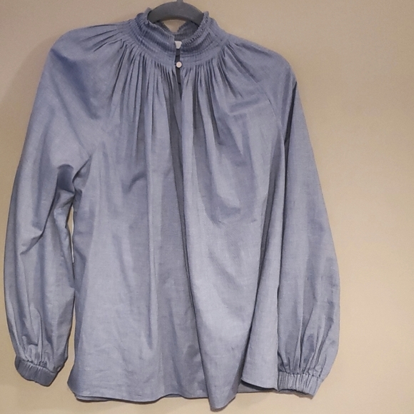 TIBI Chambray Twill Edwardian Top Size 0 - Picture 5 of 11